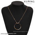 43423 Wholesale high-end lady jewelry simple design hoop pendant necklace